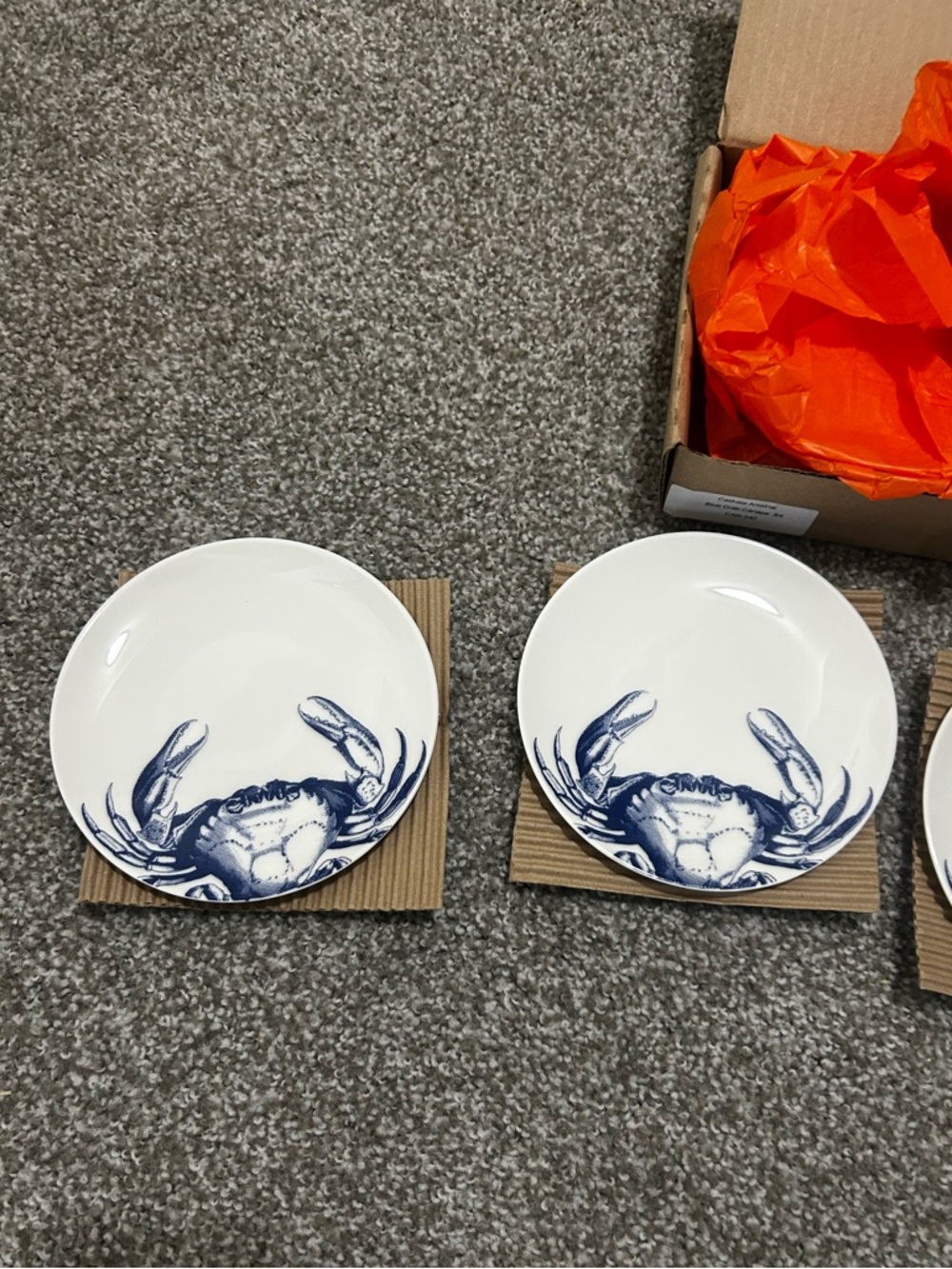 Caskata Artisina Blue Crab Mini Plates - Picture 2 of 5